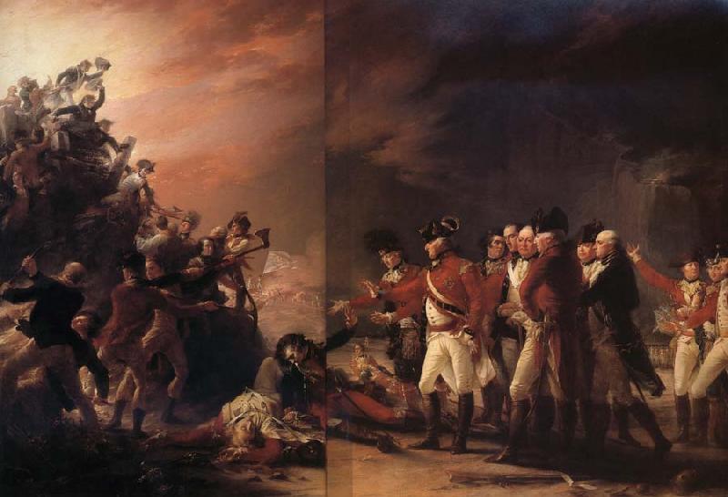 John Trumbull Sotie effectuee par la garnison de Gibraltar